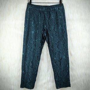 J. Crew Lace Easy Pant Cropped Trouser Cocktail